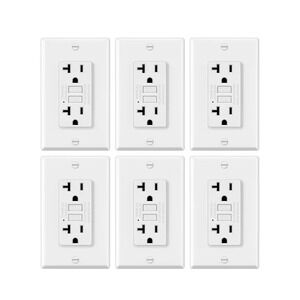 ELECTECK GFCI Outlets – 6 Pack – 20 Amp – LED Indicator – NEW